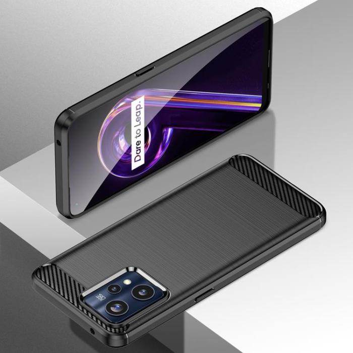 OEM - Carbon Realme 9 Pro Plus Skal Flexible - Svart