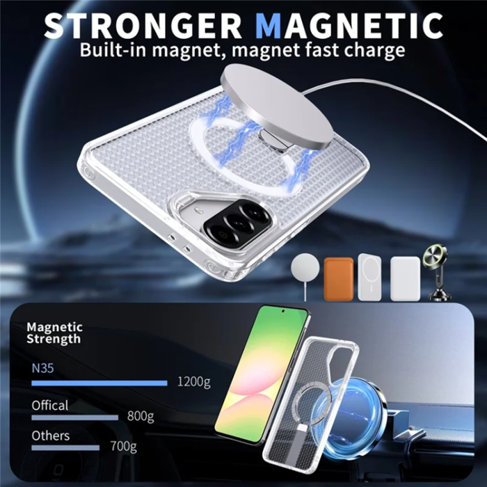 A-One Brand - Mobilskal till Galaxy A56 5G Magsafe Grid Texture