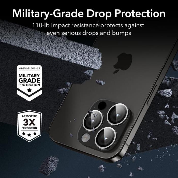UTGATT - ESR iPhone 15 Pro Max/15 Pro Kameralinsskydd i Härdat Glas