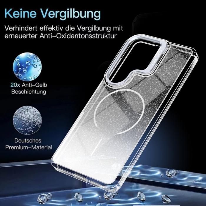 OEM - Samsung Galaxy S26 Ultra Skal Magnetiskt Gradient Glittrigt TPU - Vit