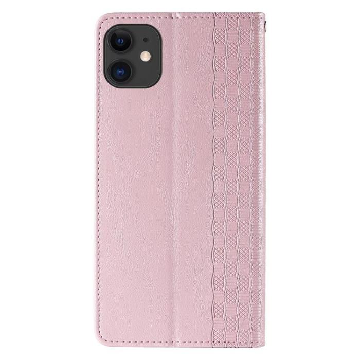 UTGATT1 - iPhone 13 Plånboksfodral Magnet Strap - Rosa