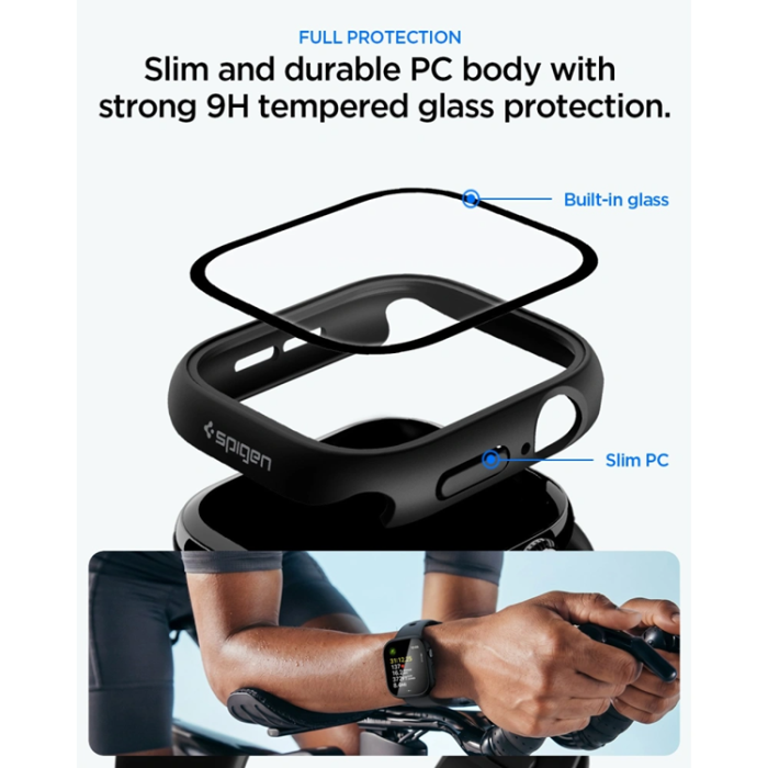 Spigen - Spigen Apple Watch 10/11 (46mm) Skal Skin Fit 360 - Svart