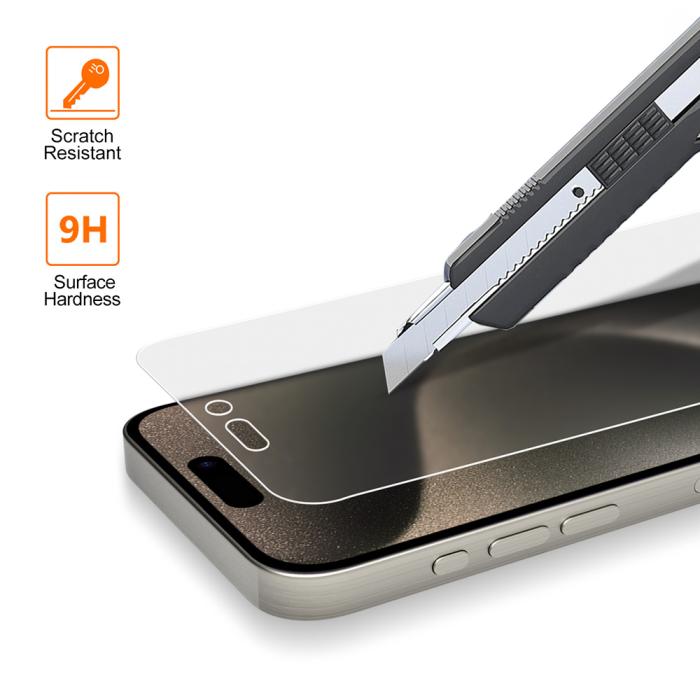 VMAX - Vmax iPhone 15 Pro Skärmskydd Härdat Glas Klar Mattfinish