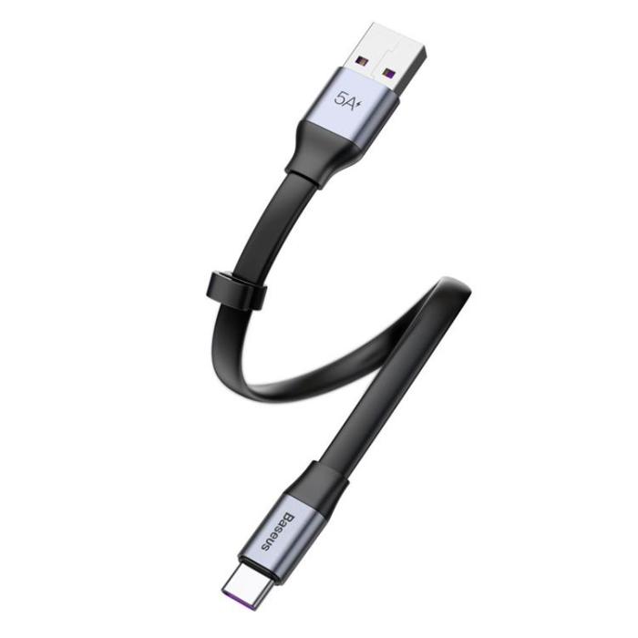 BASEUS - Baseus Simple USB-C till USB-A kabel 40W 0.23m - Grå