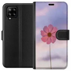 Gustaf - Pl&aring;nboksfodral till Samsung Galaxy A42 5G med Rosa blomma