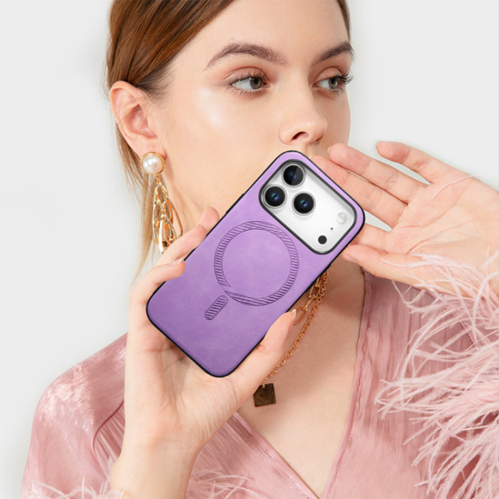 A-One Brand - iPhone 17 Pro Mobilskal MagSafe Skin-touch - Lila