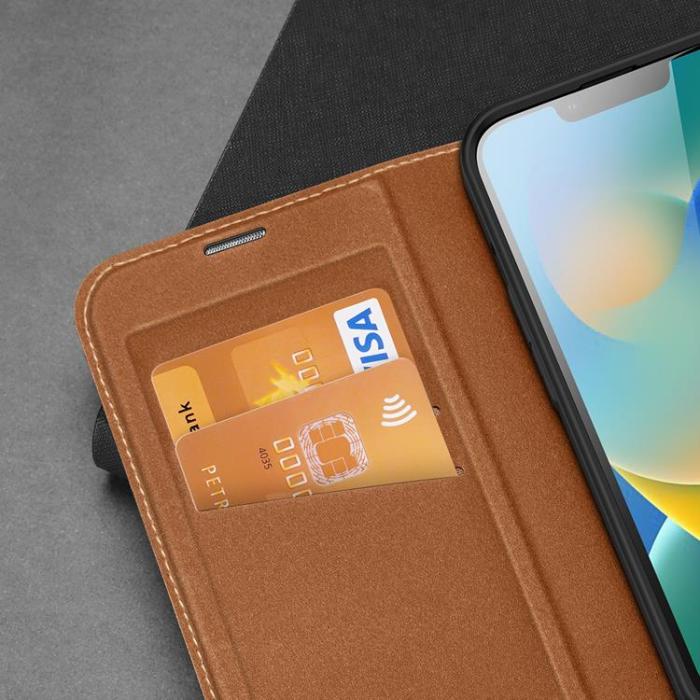 Dux Ducis - Dux Ducis iPhone 14 Plus Plånboksfodral Skin X2 - Brun