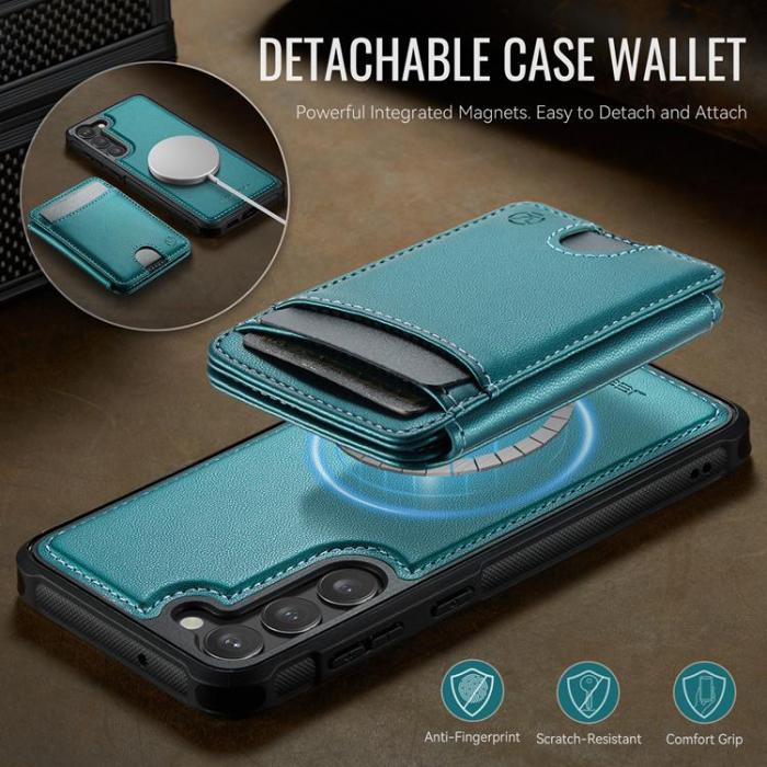 OEM - JEEHOOD Samsung Galaxy S23+ Fodral KonstLäder - Blå