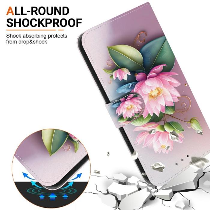 OEM - Samsung Galaxy S26 / S26 Pro Plånboksfodral Mönstertryck Konstläder - Lotus