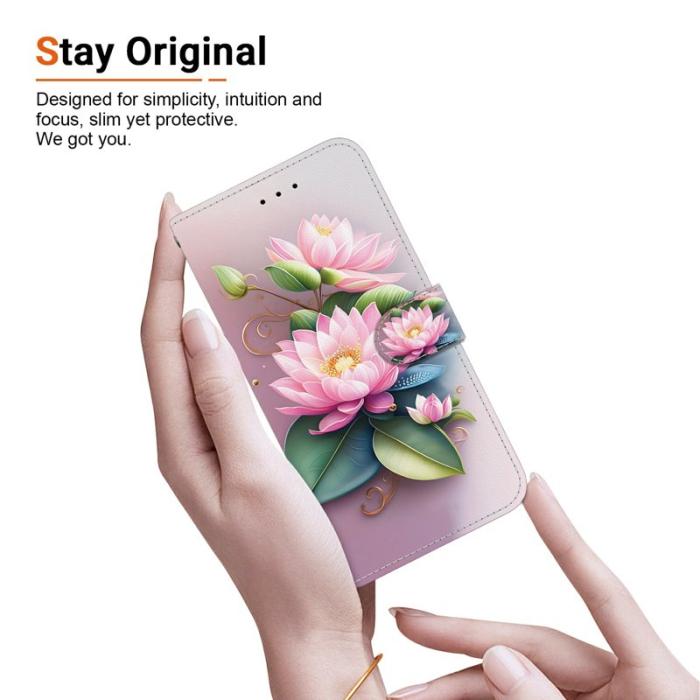 OEM - Samsung Galaxy S26 / S26 Pro Plånboksfodral Mönstertryck Konstläder - Lotus
