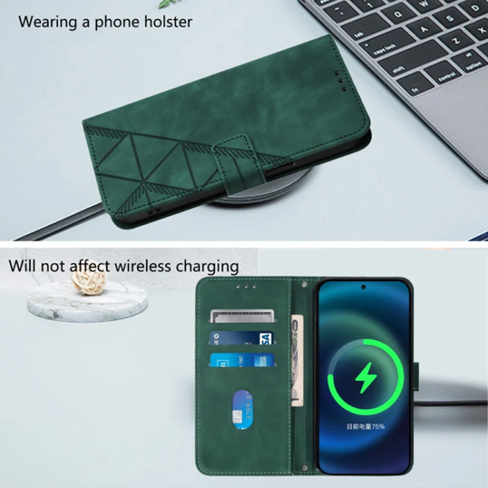 A-One Brand - iPhone 17 Pro Max Plånboksfodral Med REM - Grön