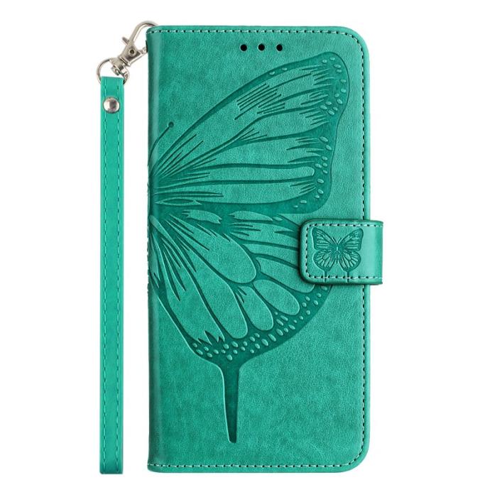 OEM - Samsung Galaxy S26 Ultra Plånboksfodral Konstläder Fjärilsimprint - Grön