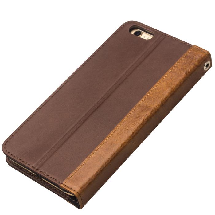 CoveredGear - CoveredGear Boston Wallet i äkta läder till iPhone 6(S) Plus - Brun