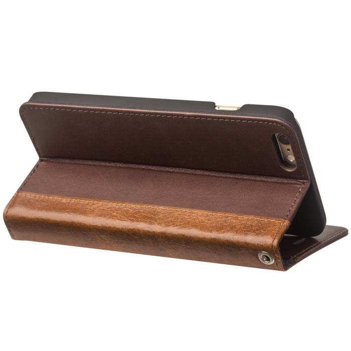 CoveredGear - CoveredGear Boston Wallet i äkta läder till iPhone 6(S) Plus - Brun