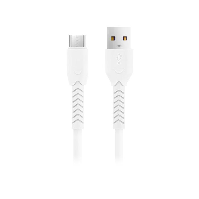 Maxlife - Maxlife USB Till MicroUSB 1m Kabel 3A MXUC-04 - Vit