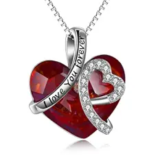 OEM - Mors Dag Present Halsband - I love you Forever - R&ouml;d