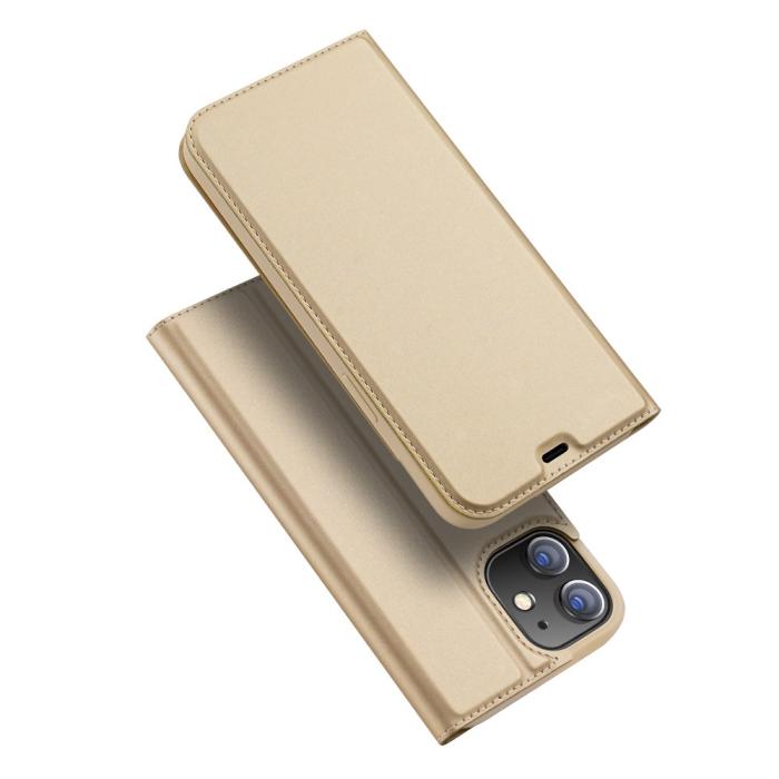 Dux Ducis - Dux Ducis konstläder Plånboksfodral iPhone 12 & 12 Pro - Gold