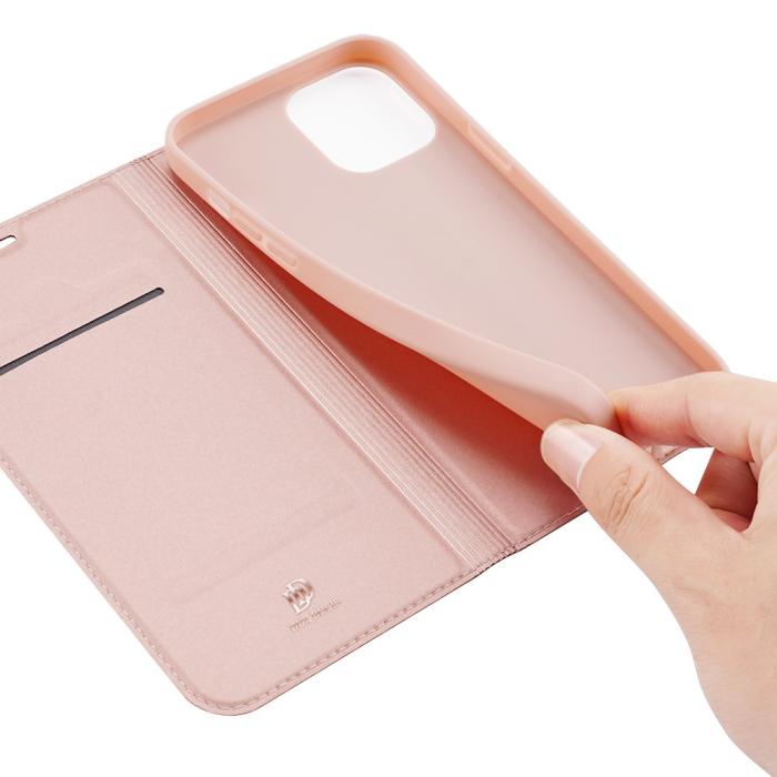 Dux Ducis - Dux Ducis konstläder Plånboksfodral iPhone 12 & 12 Pro - Rose Gold