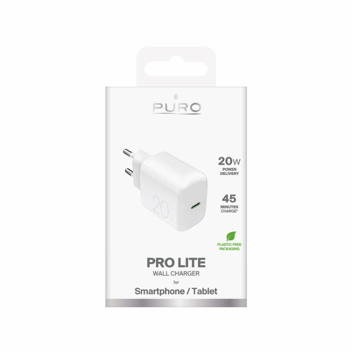 Puro - Puro Snabbladdare 20W USB-C Prolite - Vit