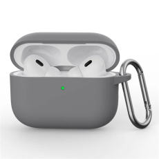 A-One Brand - Airpods Pro 3 Skal Silikon med Karbinhake - Mörkgrå