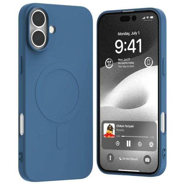 Mercury iPhone 16 Plus Mobilskal MagSafe Semi-Silikon - Blå | 2353 | AlltMobil