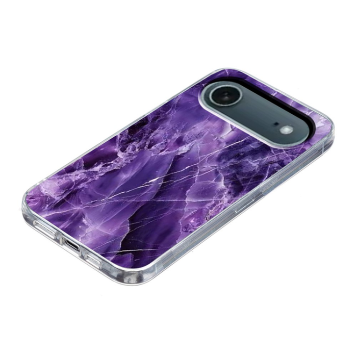 A-One Brand - iPhone Air Mobilskal Marble Pattern Printing Soft - Lila