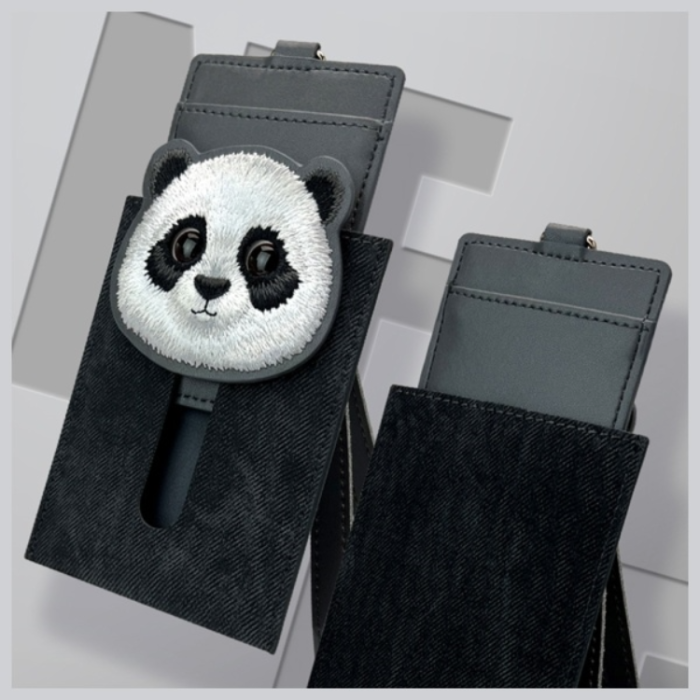 NIMMY - Nimmy Korthållare Big Eyed Pet 2.0 Panda - Svart