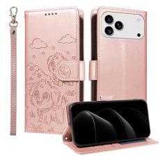 A-One Brand - iPhone 17 Pro Max Plånboksfodral RFID med handledsrem - Rosa