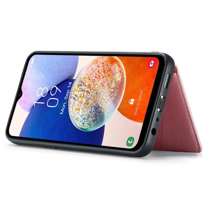 OEM - JEEHOOD Samsung Galaxy A14 4G/5G Mobilskal KonstLäder - Rosa