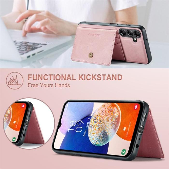 OEM - JEEHOOD Samsung Galaxy A14 4G/5G Mobilskal KonstLäder - Rosa