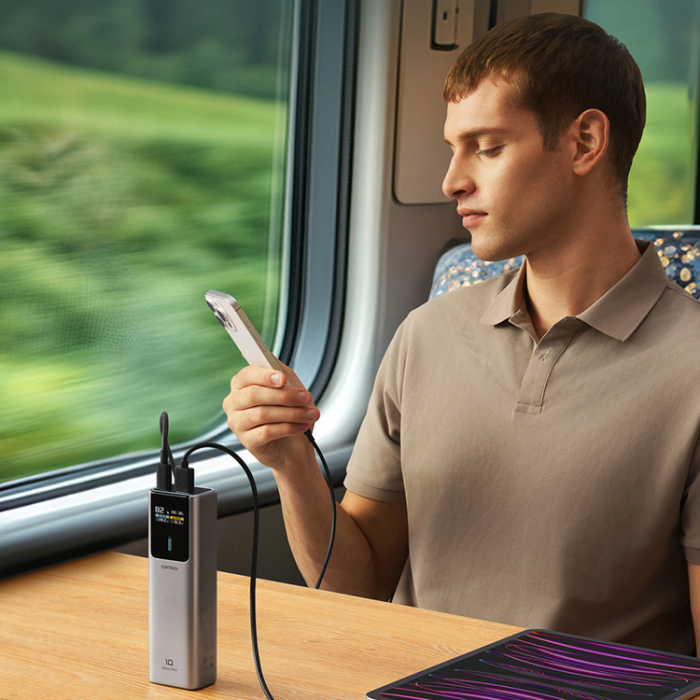 Cuktech - Cuktech Powerbank 10000 mAh 150W USB-C USB-A - Grå