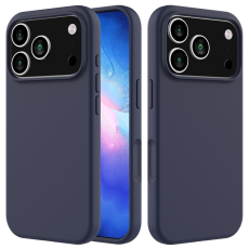 A-One Brand - iPhone 17 Pro Mobilskal Liquid Silikon - Midnattsblå