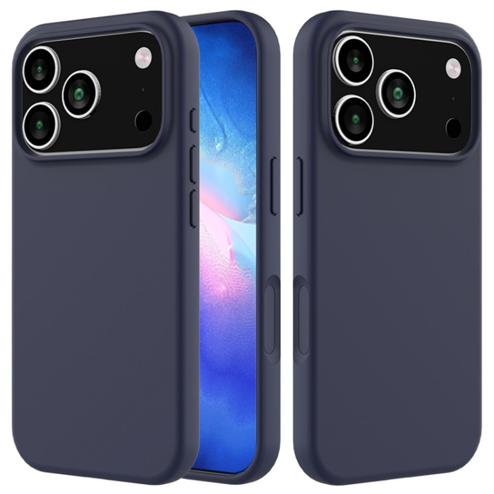 A-One Brand - iPhone 17 Pro Mobilskal Liquid Silikon - Midnattsblå