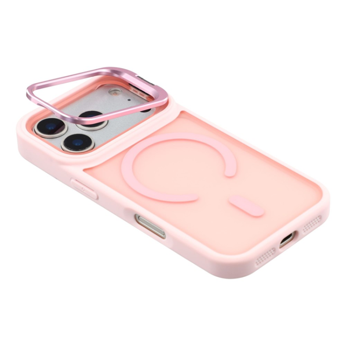 A-One Brand - iPhone 17 Pro Mobilskal MagSafe Lins Kickstand - Rosa