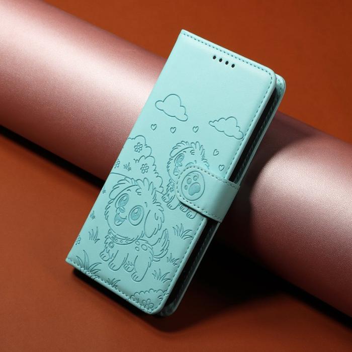 OEM - Samsung Galaxy A37 Plånboksfodral Konstläder RFID Skydd - Grön