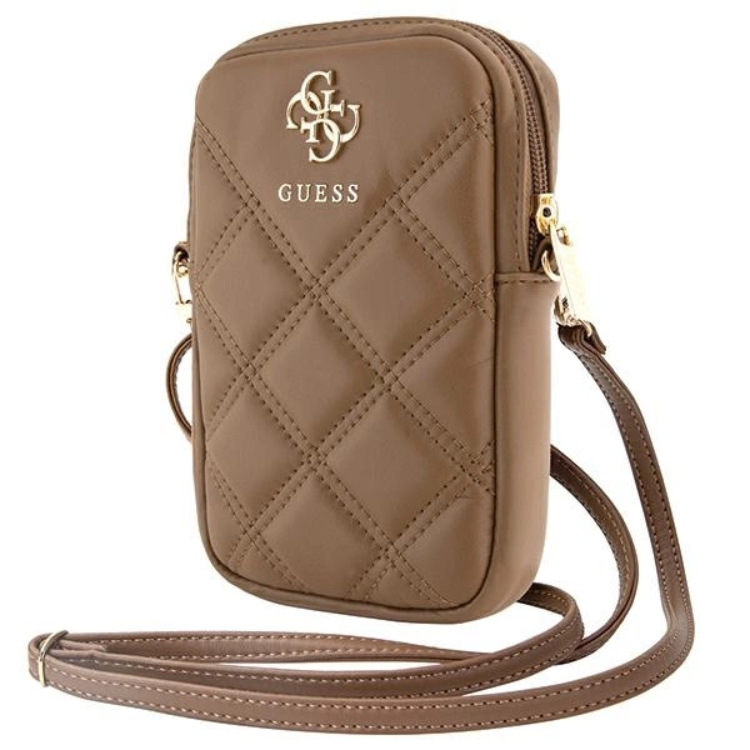 Guess Mobilväska Zip Quilted 4G - Brun (Brun) | 2353 | AlltMobil