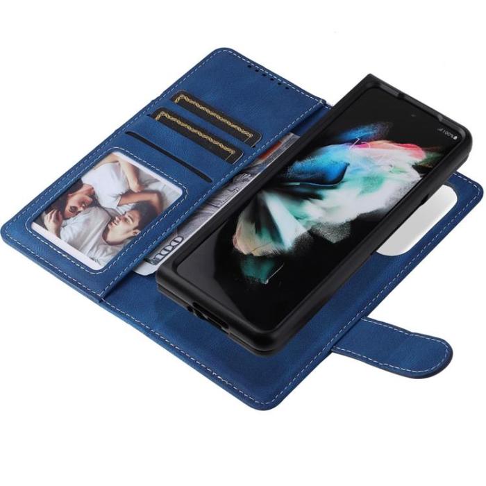 A-One Brand - Galaxy Z Fold 4 Plånboksfodral 2in1 Detachable - Blå