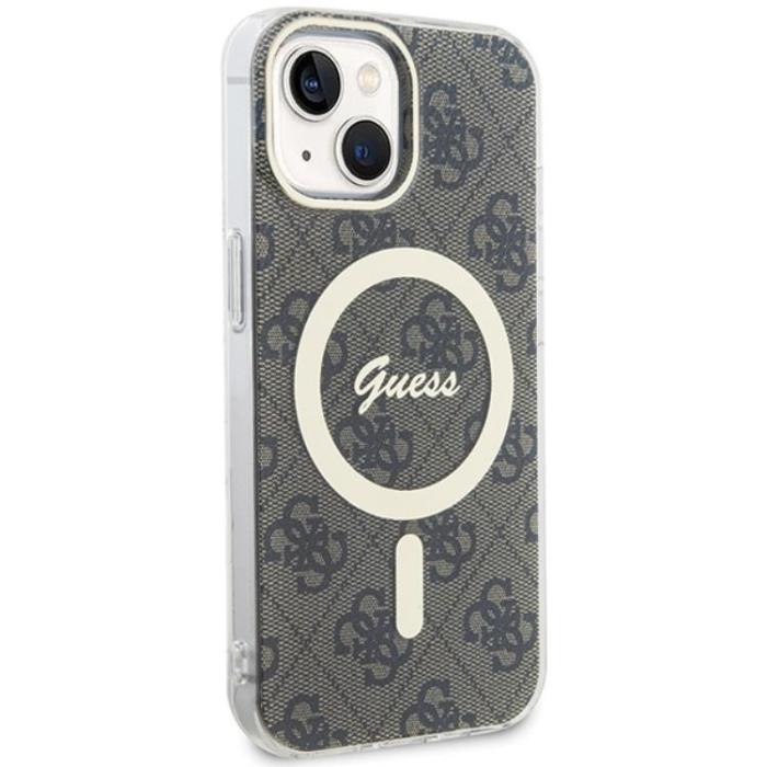 Guess - Guess iPhone 15/14/13 Mobilskal MagSafe IML 4G - Brun