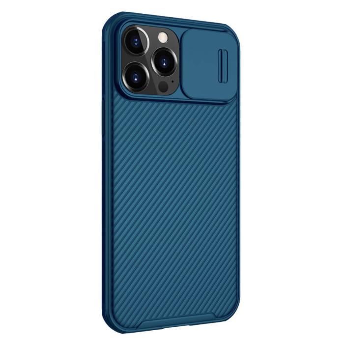 Nillkin - Nillkin CamShield Silikon Skal iPhone 13 Pro - Blå