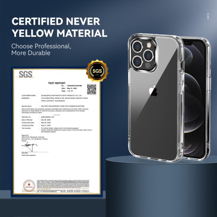OEM - Gulnar Inte ShockProof Skal iPhone 13 Pro Max - Clear