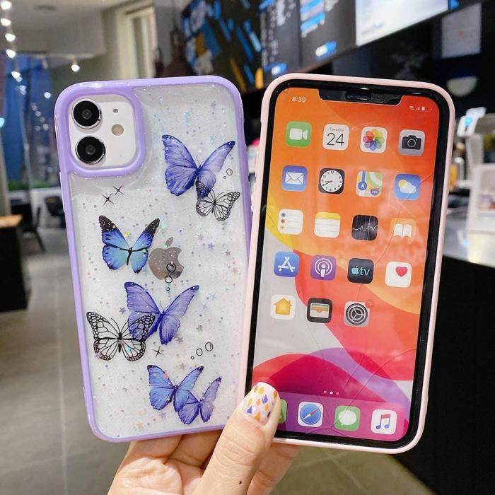 A-One Brand - Bling Star Butterfly Skal till iPhone 13 Pro Max - Rosa