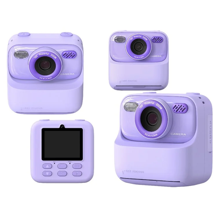 OEM - Barn Digitalkamera HD 1080P Med Skrivare P79 - Lila