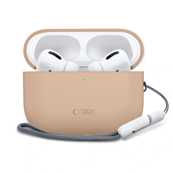 Tech-Protect - Tech-Protect Apple Airpods Pro 3 Skal Silikon - Coffee Latte