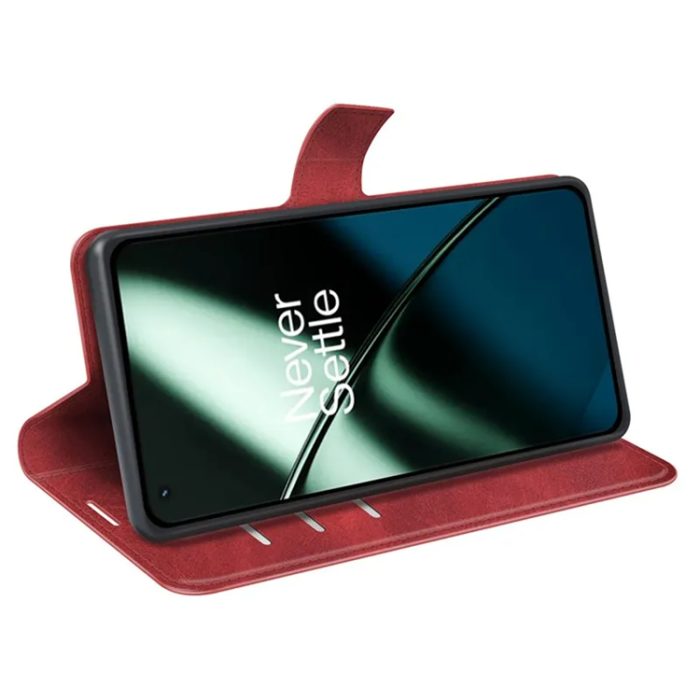 OEM - OnePlus 11 5G Plånboksfodral Calf Texture Flip - Röd