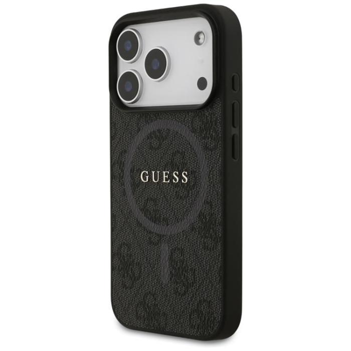 Guess - Guess iPhone 17 Pro Mobilskal MagSafe 4G Ring Classic Logo - Svart