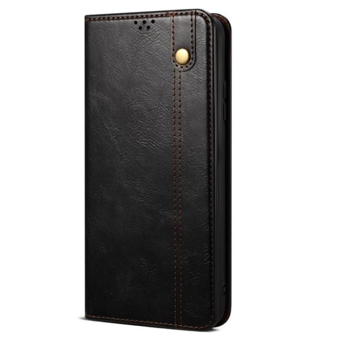 A-One Brand - Nothing Phone 1 Plånboksfodral Crazy Horse Flip - Svart