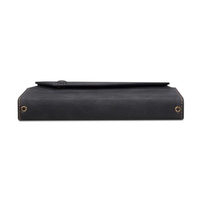 OEM - iPhone 14 Plus Plånboksfodral Flap Zipper Strap - Svart
