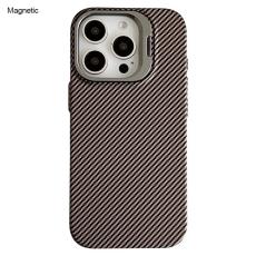 A-One Brand - iPhone 16 Pro Max Mobilskal MagSafe Carbon Fiber - Brun
