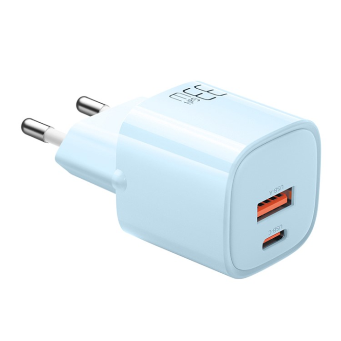 Mcdodo - MCDODO Snabbladdare 33W USB-C - USB-A EU PD Nano - Blå