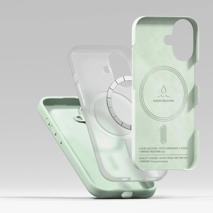 Ringke - Ringke iPhone 17 Mobilskal Magsafe Magnetic Silikon - Soft Mint